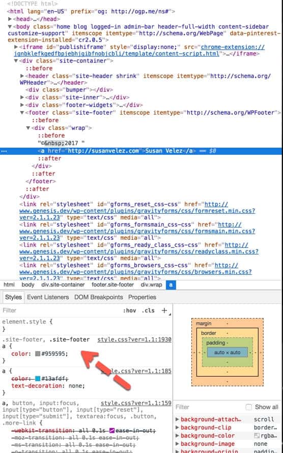 blog code for styles