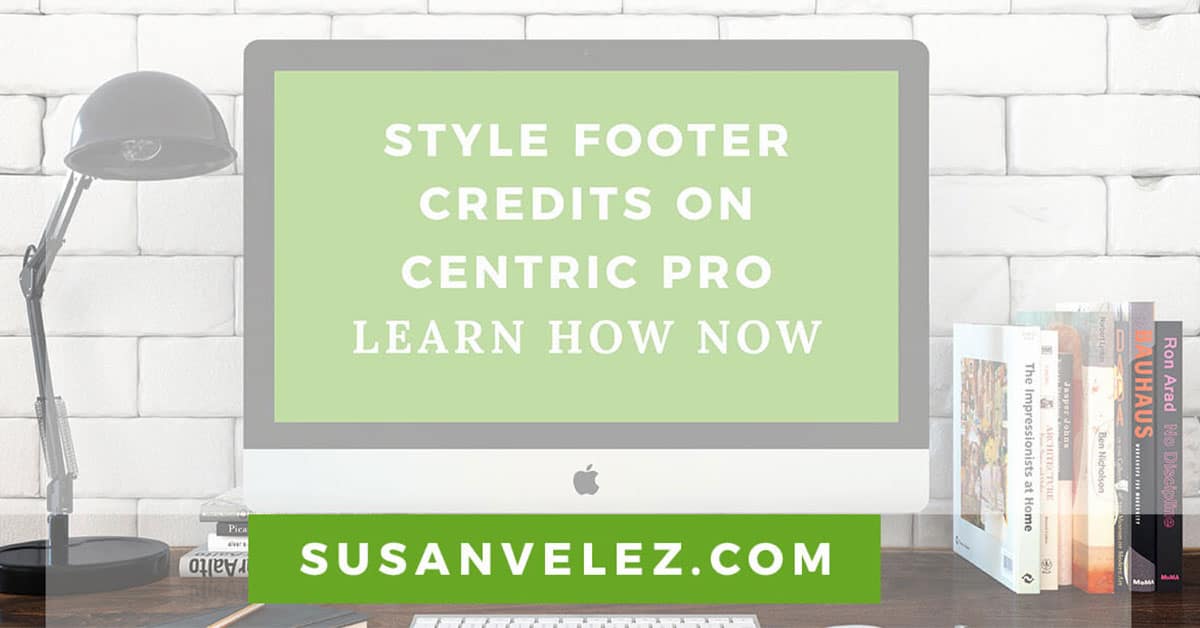 style your WordPress footer credits on the Centric Pro theme