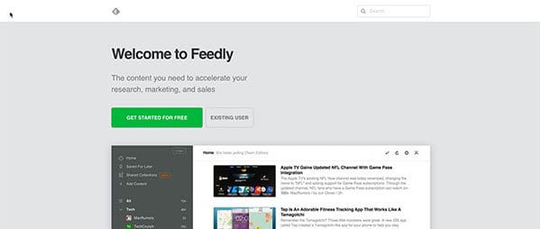Feedly blogging tools