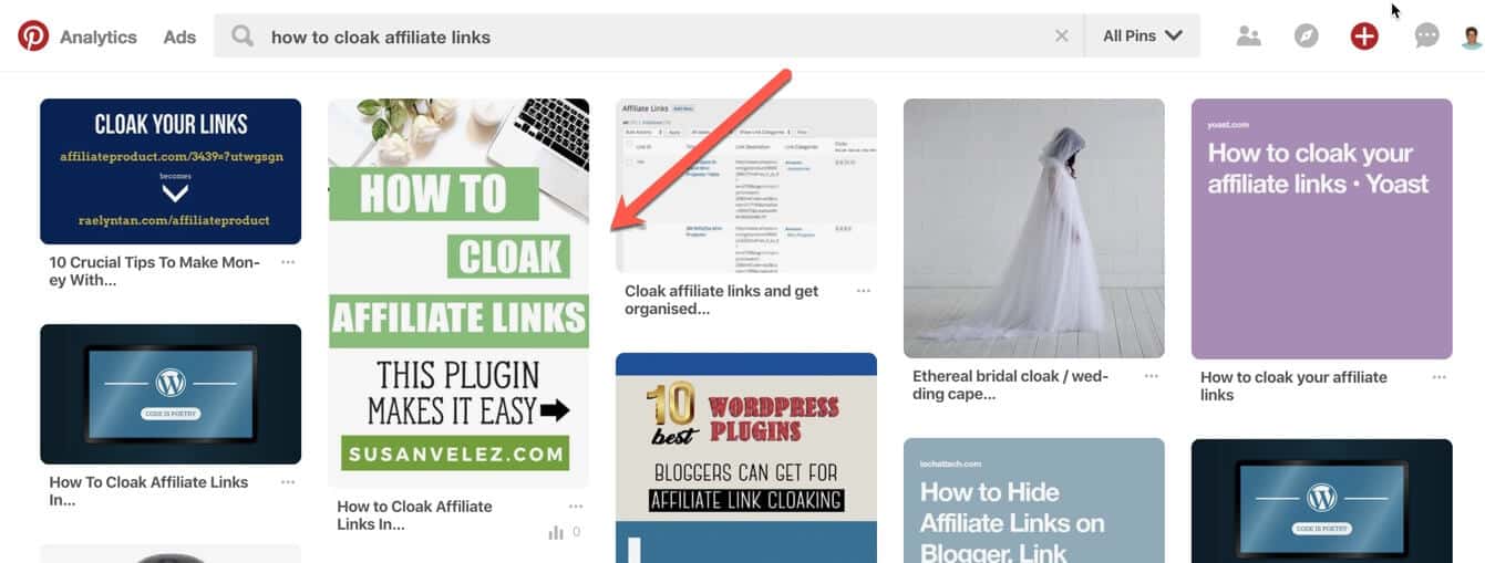 ranking on Pinterest